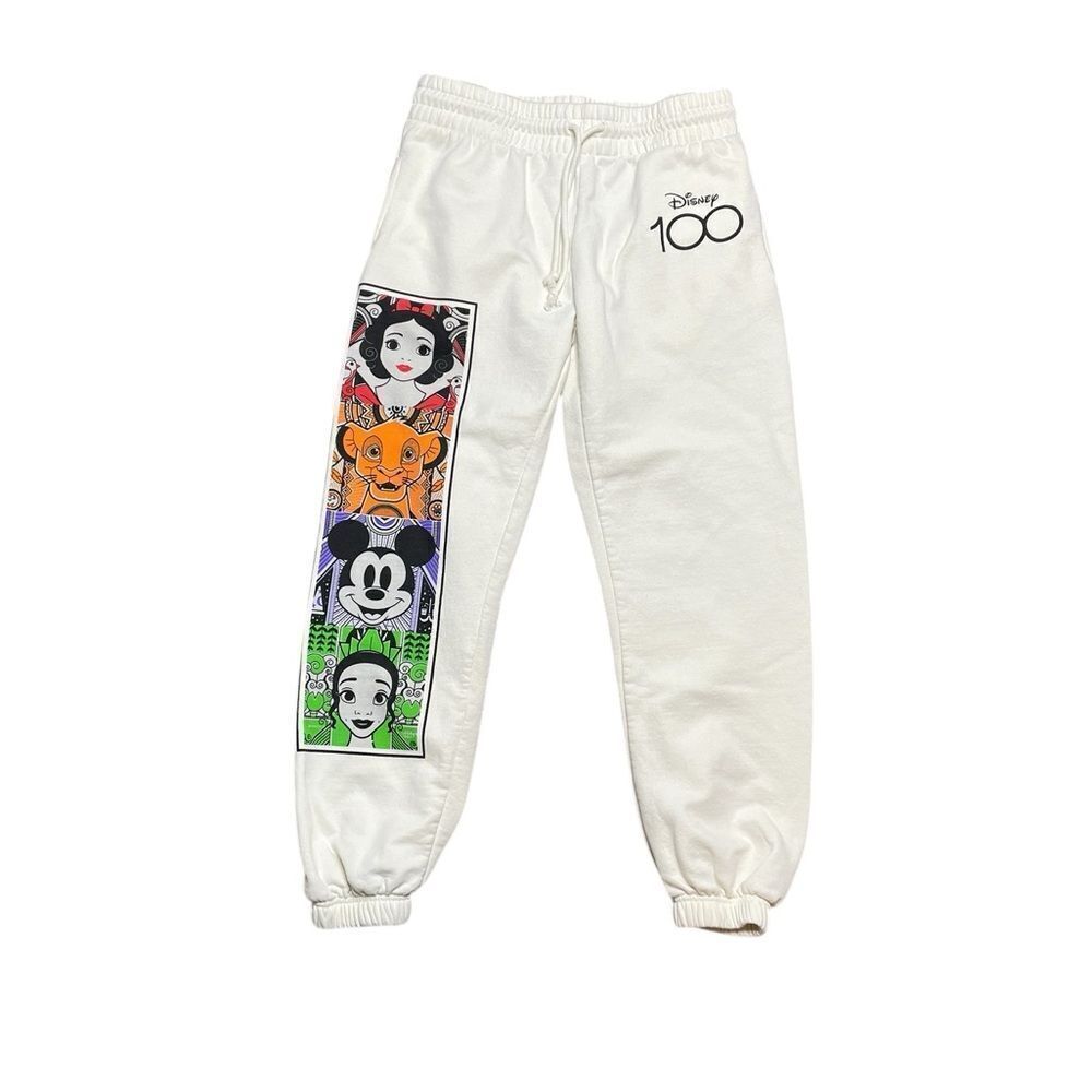 Disney Juniors' 100 Years Celebration Graphic Jogger Pants Size Large